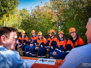 Bild GJF Vilseck tritt mit Gruppe und Staffel zur Abnahme an