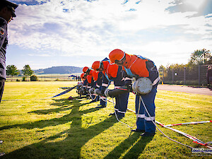 Bild GJF Vilseck tritt mit Gruppe und Staffel zur Abnahme an
