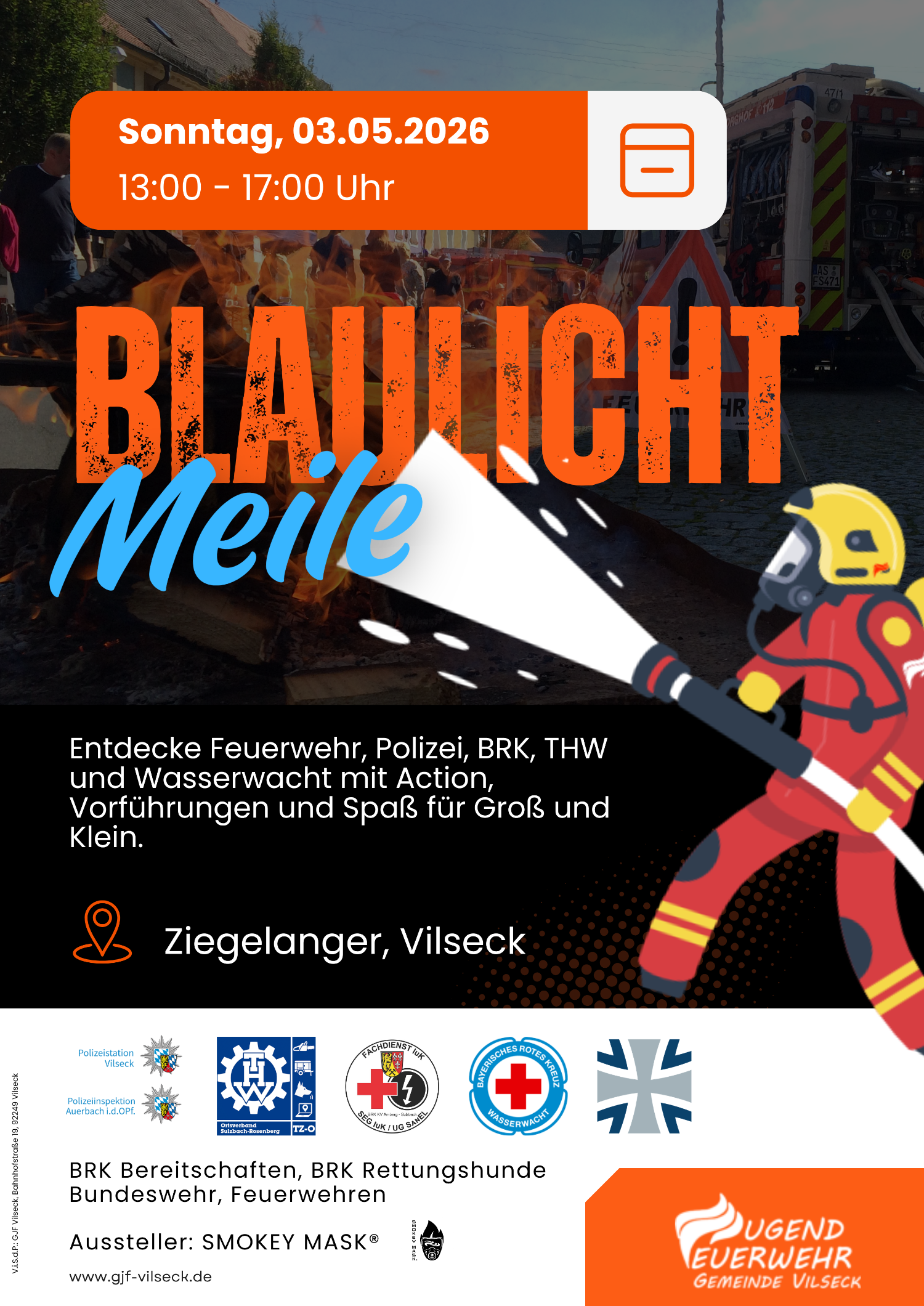 Titelbild Blaulichtmeile am 03.05.26 – 10 Jahre Jugendfeuerwehr Vilseck
